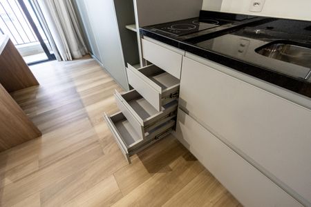 Studio para alugar com 25m², 1 quarto e sem vaga Studio para alugar com 25m², 1 quarto e sem vagaCozinha