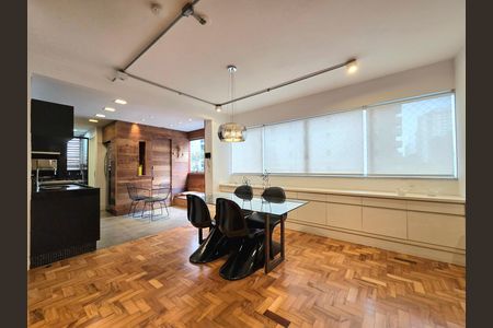 Sala de apartamento à venda com 1 quarto, 80m² em Indianópolis, São Paulo