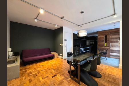 Sala de apartamento à venda com 1 quarto, 80m² em Indianópolis, São Paulo