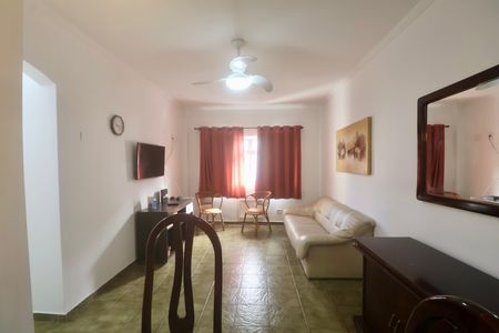 Sala de apartamento para alugar com 1 quarto, 75m² em Jardim Praiano, Guarujá
