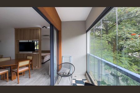 Sacada de apartamento para alugar com 1 quarto, 42m² em Santo Amaro, São Paulo