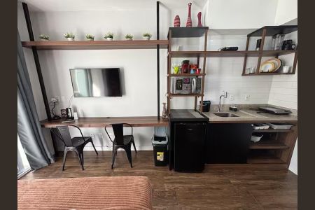 Cozinha de apartamento para alugar com 1 quarto, 31m² em Centro Histórico de São Paulo, São Paulo