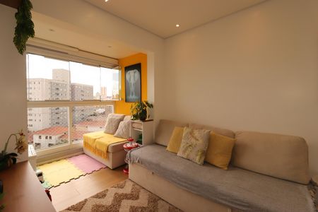 Sala de apartamento à venda com 2 quartos, 54m² em Vila Scarpelli, Santo André