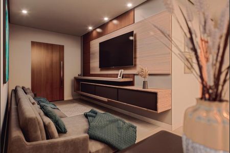 Sala 1 de casa de condomínio à venda com 3 quartos, 180m² em Palmital - Condominio Parque dos Buritis, Lagoa Santa