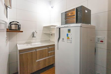 Cozinha  de kitnet/studio para alugar com 1 quarto, 19m² em Campanário, Diadema