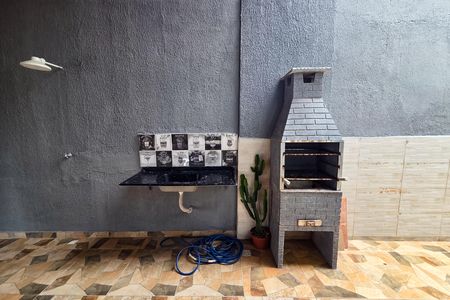 Área comum - Churrasqueira de casa para alugar com 2 quartos, 133m² em Jardim Lunamar, Praia Grande