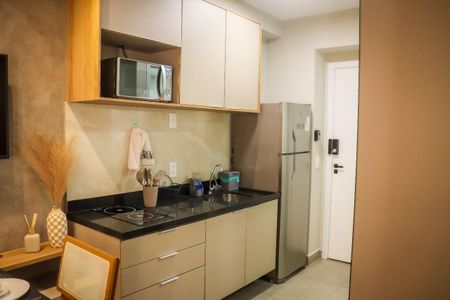 Cozinha de kitnet/studio para alugar com 1 quarto, 25m² em Perdizes, São Paulo