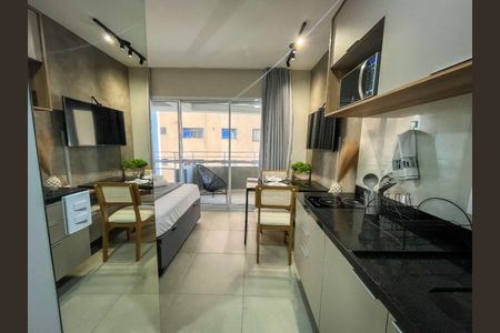 Cozinha de kitnet/studio para alugar com 1 quarto, 25m² em Perdizes, São Paulo