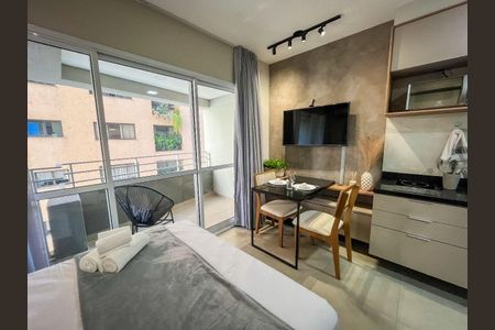 Sala de kitnet/studio para alugar com 1 quarto, 25m² em Perdizes, São Paulo