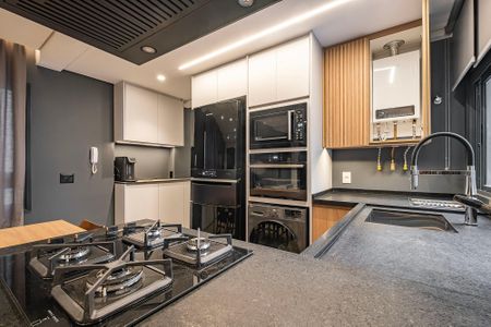 Sala/Cozinha de apartamento à venda com 1 quarto, 51m² em Cerqueira César, São Paulo