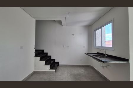 Cozinha de apartamento à venda com 2 quartos, 54m² em Santa Maria, Santo André