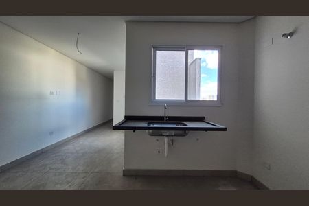 Cozinha de apartamento à venda com 2 quartos, 55m² em Santa Maria, Santo André