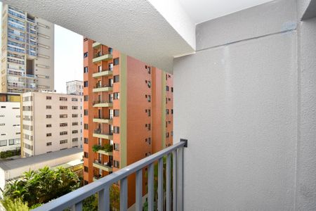 varanda sala de kitnet/studio para alugar com 1 quarto, 25m² em Pinheiros, São Paulo