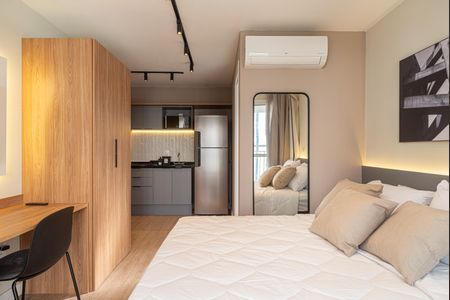 Studio para alugar com 27m², 1 quarto e sem vagaQuarto