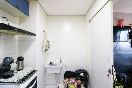 Sala / Cozinha de kitnet/studio à venda com 2 quartos, 37m² em Santo Amaro, São Paulo