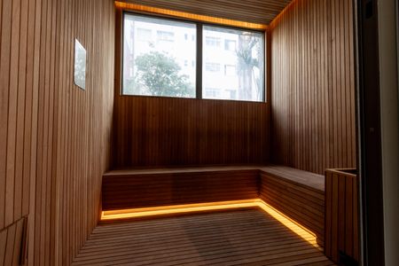 Studio para alugar com 25m², 1 quarto e sem vagaSauna