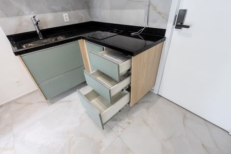 Studio para alugar com 25m², 1 quarto e sem vagaCozinha