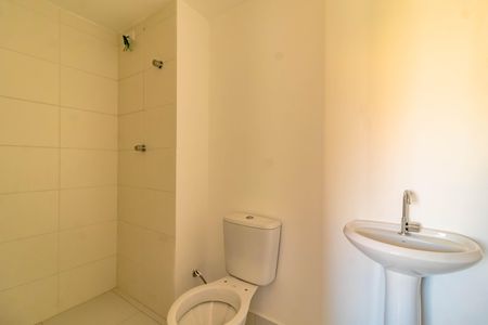 Banheiro social de apartamento à venda com 1 quarto, 27m² em Jabaquara, São Paulo