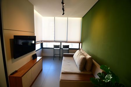 Sala de apartamento para alugar com 1 quarto, 46m² em Centro, Campinas