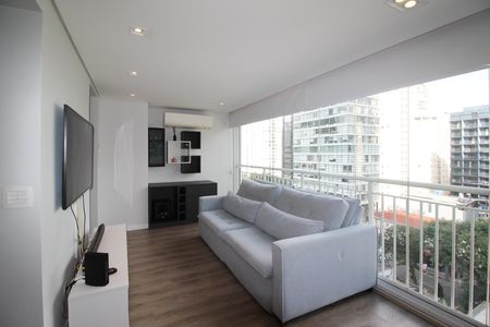 Sala de apartamento para alugar com 1 quarto, 56m² em Vila Nova Conceição, São Paulo