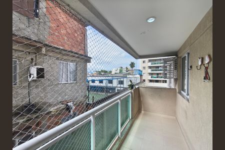 varanda -Sala de apartamento à venda com 3 quartos, 77m² em Taquara, Rio de Janeiro