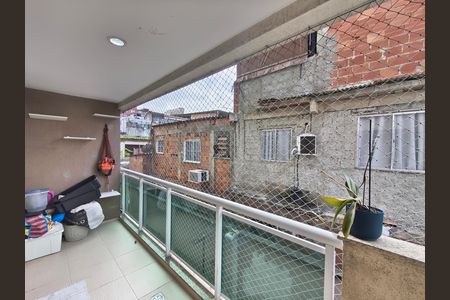 varanda -Sala de apartamento à venda com 3 quartos, 77m² em Taquara, Rio de Janeiro