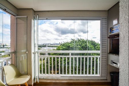 Varanda da Sala de apartamento para alugar com 2 quartos, 57m² em Vila Homero Thon, Santo André