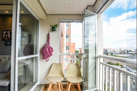 Varanda da Sala de apartamento para alugar com 2 quartos, 57m² em Vila Homero Thon, Santo André