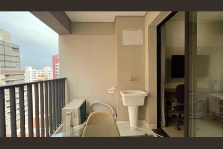 Studio para alugar com 34m², 1 quarto e sem vagaVaranda