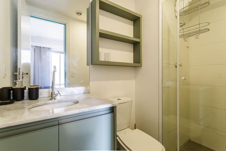 Apartamento para alugar com 28m², 1 quarto e sem vagaBanheiro da Suíte
