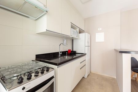 Cozinha de apartamento à venda com 1 quarto, 48m² em Indianópolis, São Paulo