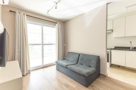 Sala de apartamento à venda com 1 quarto, 48m² em Indianópolis, São Paulo