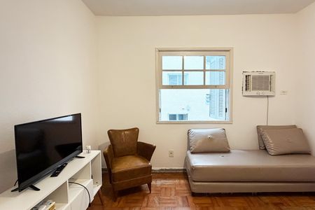 Sala de apartamento para alugar com 1 quarto, 50m² em Embaré, Santos