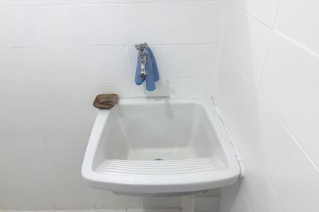 Banheiro e Area de serviço de apartamento para alugar com 1 quarto, 50m² em Embaré, Santos
