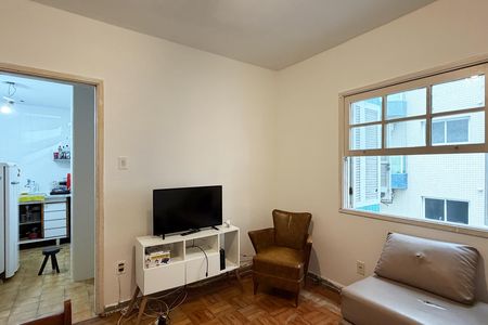 Sala de apartamento para alugar com 1 quarto, 50m² em Embaré, Santos