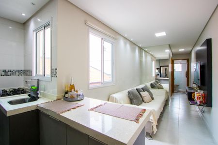 Sala de apartamento à venda com 2 quartos, 100m² em Vila Valparaíso, Santo André