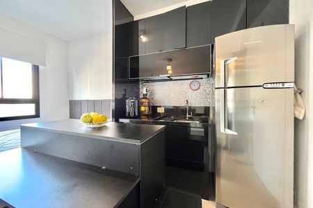 Cozinha de kitnet/studio para alugar com 1 quarto, 26m² em Mirandópolis, São Paulo