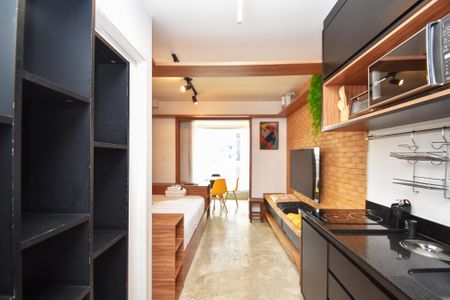 Studio à venda com 27m², 1 quarto e 1 vagacozinha