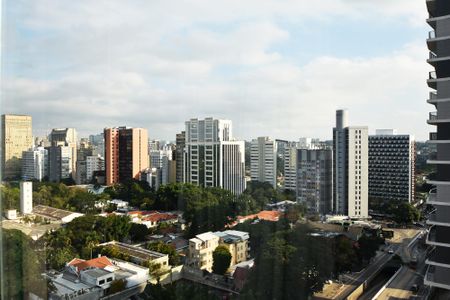 vista Varanda gourmet com home office de kitnet/studio à venda com 1 quarto, 27m² em Jardim Paulistano, São Paulo