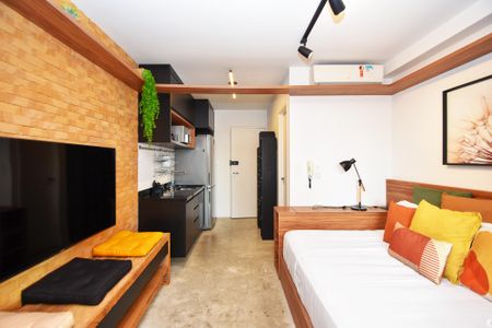Sala / quarto de kitnet/studio à venda com 1 quarto, 27m² em Jardim Paulistano, São Paulo