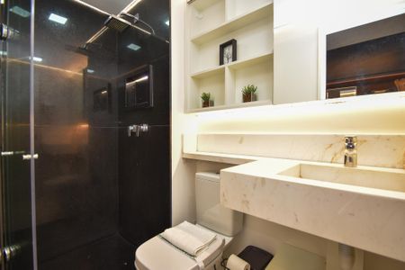banheiro de kitnet/studio à venda com 1 quarto, 27m² em Jardim Paulistano, São Paulo
