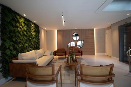 Studio para alugar com 32m², 1 quarto e 1 vaga Studio para alugar com 32m², 1 quarto e 1 vagaHall social