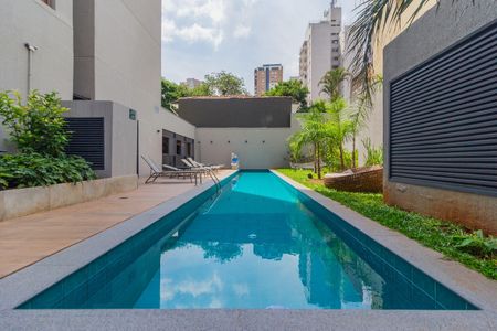 Área comum - Piscina de kitnet/studio para alugar com 1 quarto, 24m² em Pinheiros, São Paulo