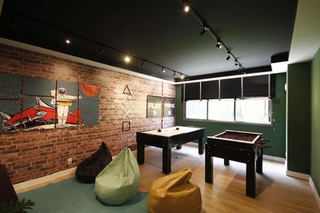 Apartamento à venda com 27m², 1 quarto e sem vagaSalão de jogos