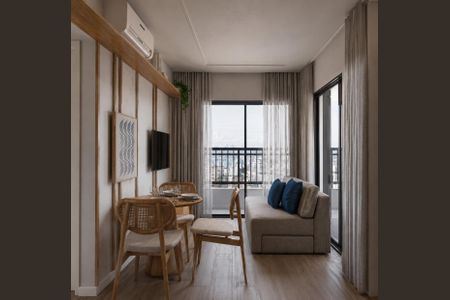 Sala de apartamento para alugar com 1 quarto, 42m² em Pinheiros, São Paulo
