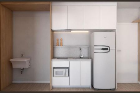 Cozinha de apartamento para alugar com 1 quarto, 42m² em Pinheiros, São Paulo