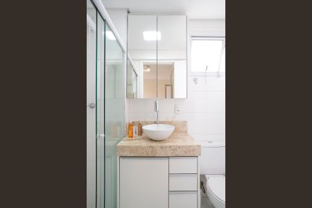 Banheiro da suíte de apartamento à venda com 2 quartos, 71m² em Barcelona, São Caetano do Sul