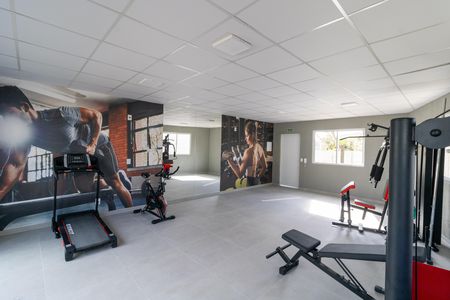 Área comum - Academia de apartamento para alugar com 3 quartos, 57m² em Guarujá, Porto Alegre