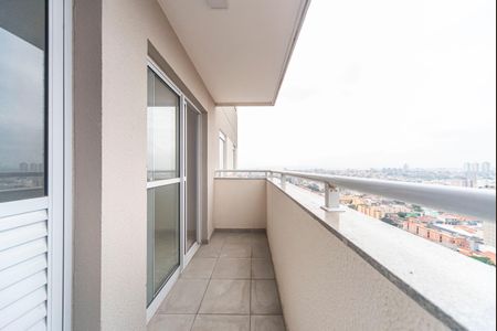 Varanda da Sala de apartamento à venda com 2 quartos, 46m² em Vila Curuçá, Santo André