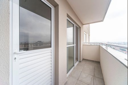 Varanda da Sala de apartamento à venda com 2 quartos, 46m² em Vila Curuçá, Santo André